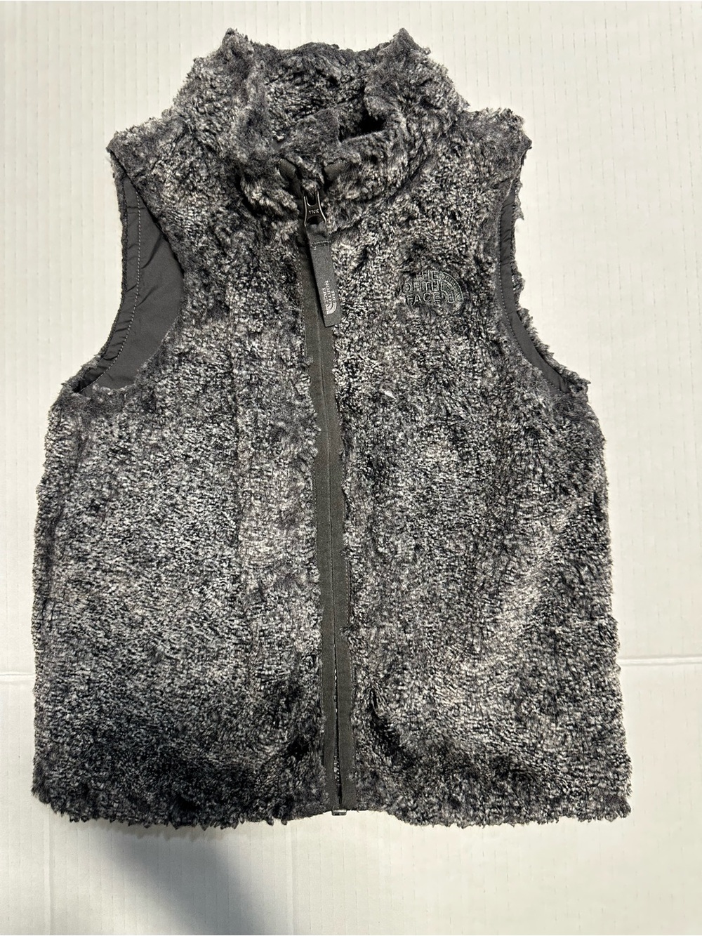 The North Face Kids Gray Faux Fur Vest